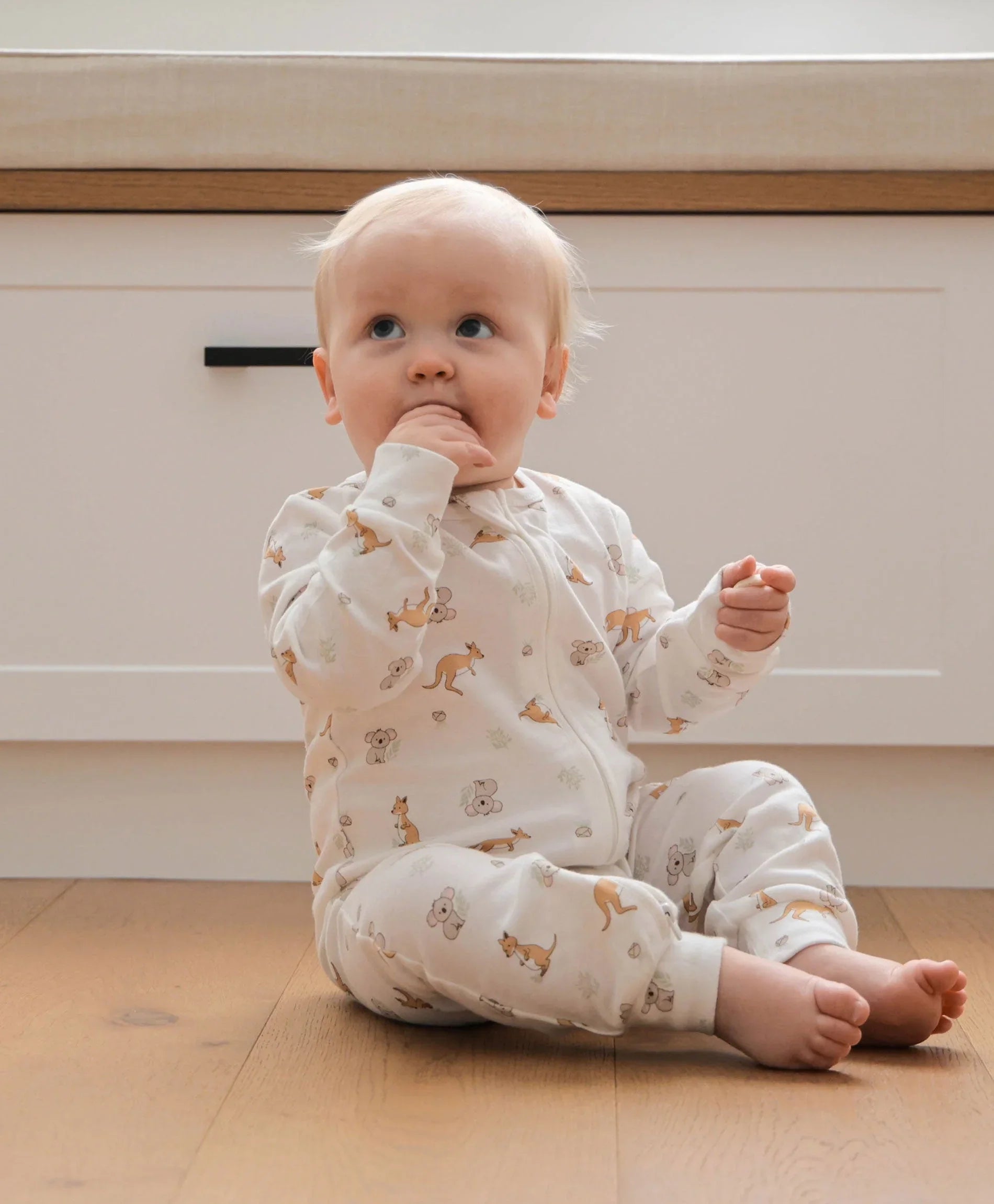 Organic Cotton Growsuit - Kangaroo &amp; Koala