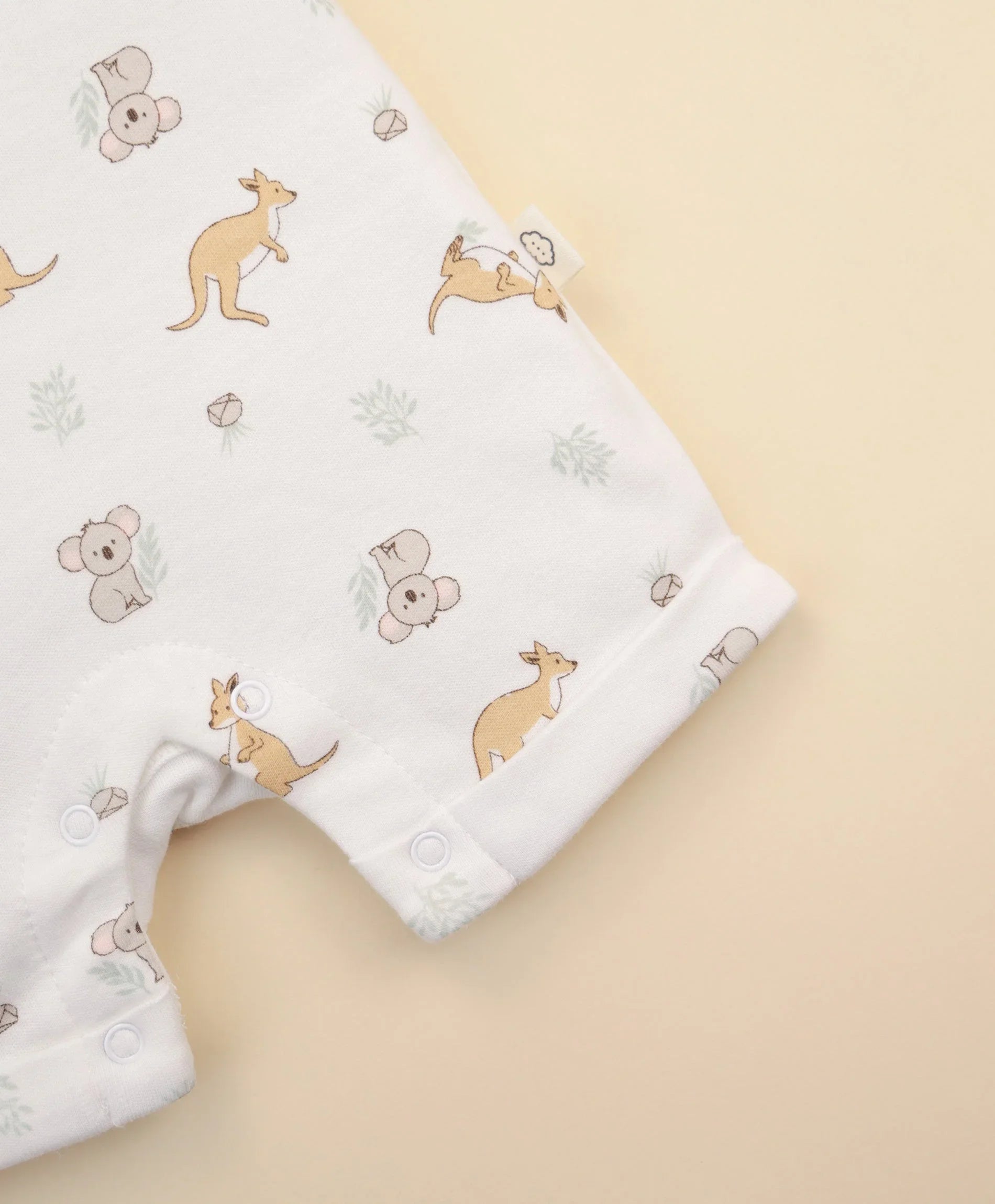 Organic Cotton Romper - Kangaroo &amp; Koala