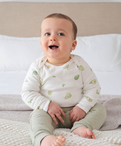 Baby long sleeve bodysuit - Avocados Lummi in Colour Babywear