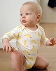 Long sleeve baby bodysuit - Bananas