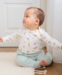 Organic Cotton Baby Long Sleeve Bodysuit - Kangaroo & Koala