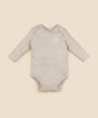 Organic Cotton Long Sleeve Bodysuit - Heather Oat