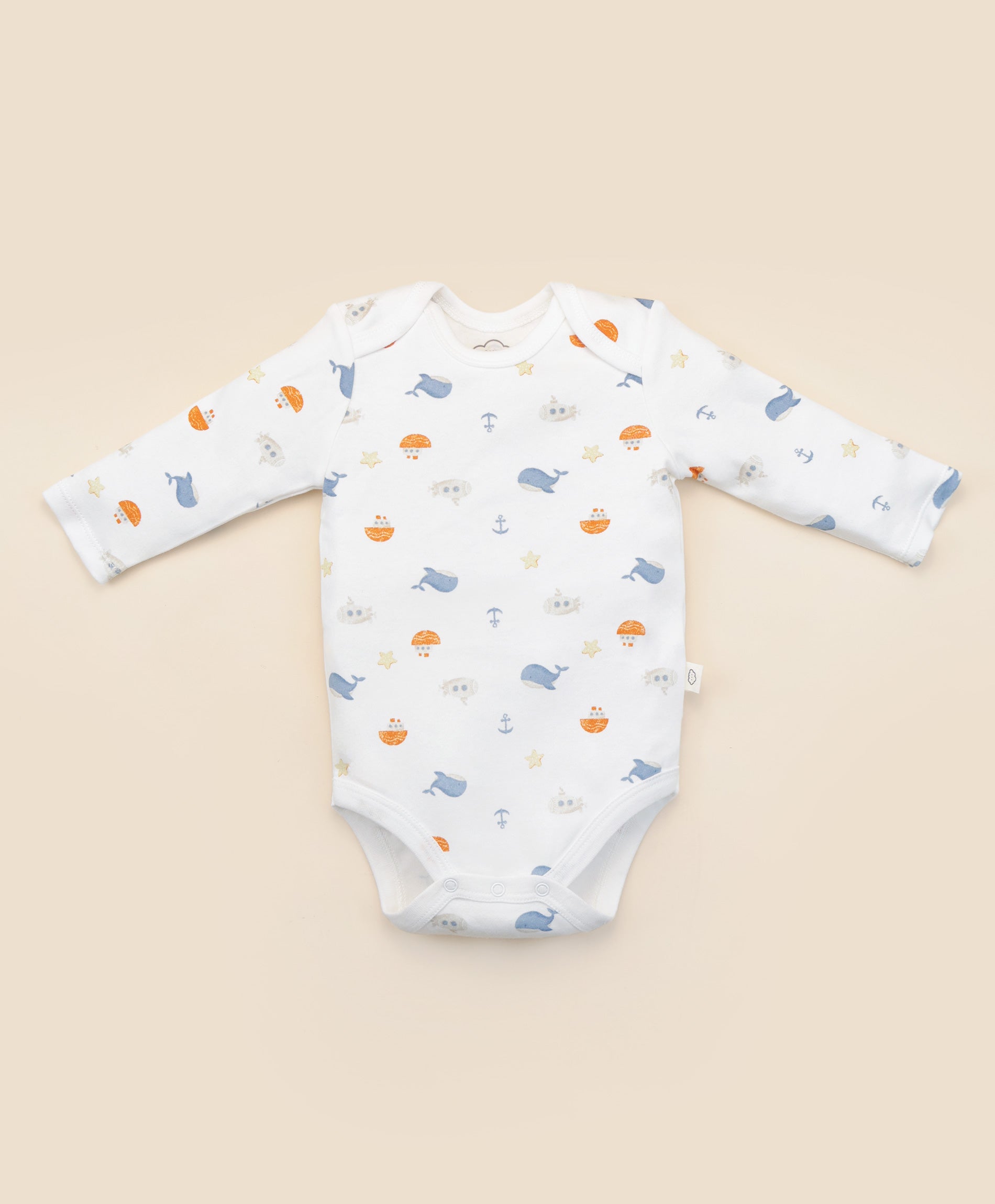 Baby long sleeve bodysuit - Sea Lummi in Colour Babywear