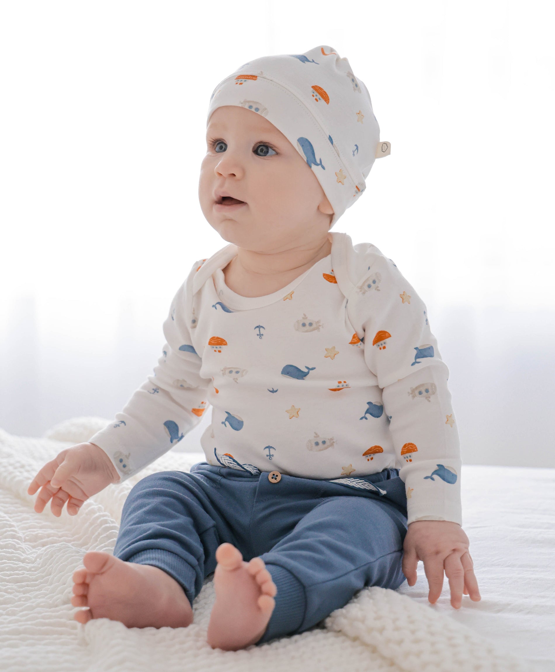 Baby long sleeve bodysuit - Sea Lummi in Colour Babywear