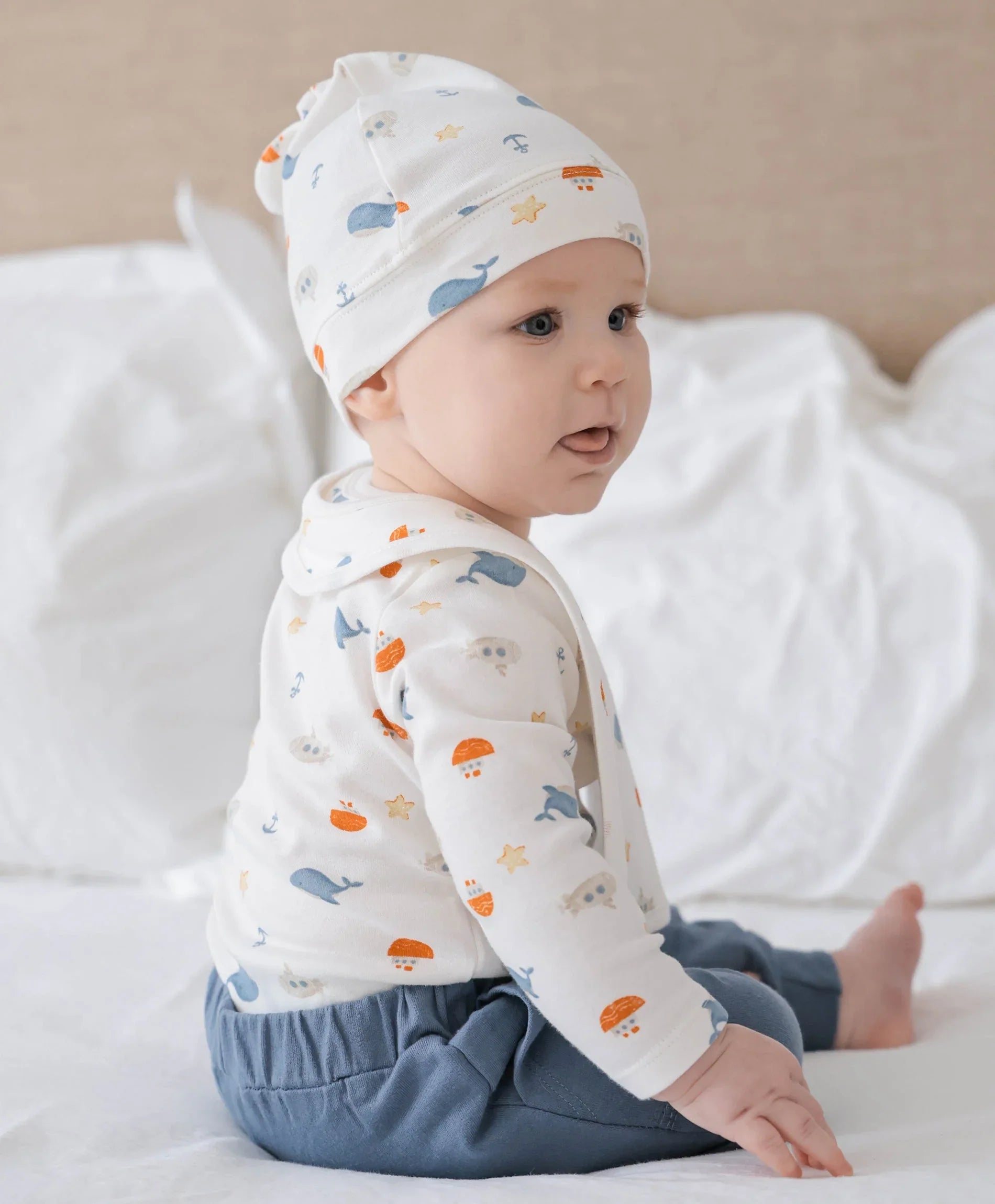 Baby long sleeve bodysuit - Sea Lummi in Colour Babywear