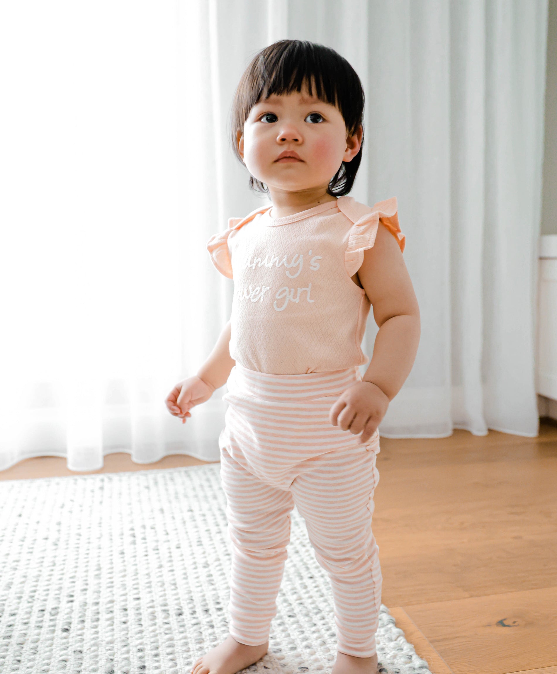 Flutter Sleeve Baby Bodysuit - Mummy&#39;s Flower Girl