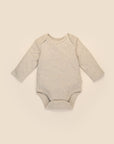 Comfy baby long sleeve bodysuit - Heather oat