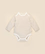 Comfy baby long sleeve bodysuit - Oat stripes Lummi in Colour Babywear
