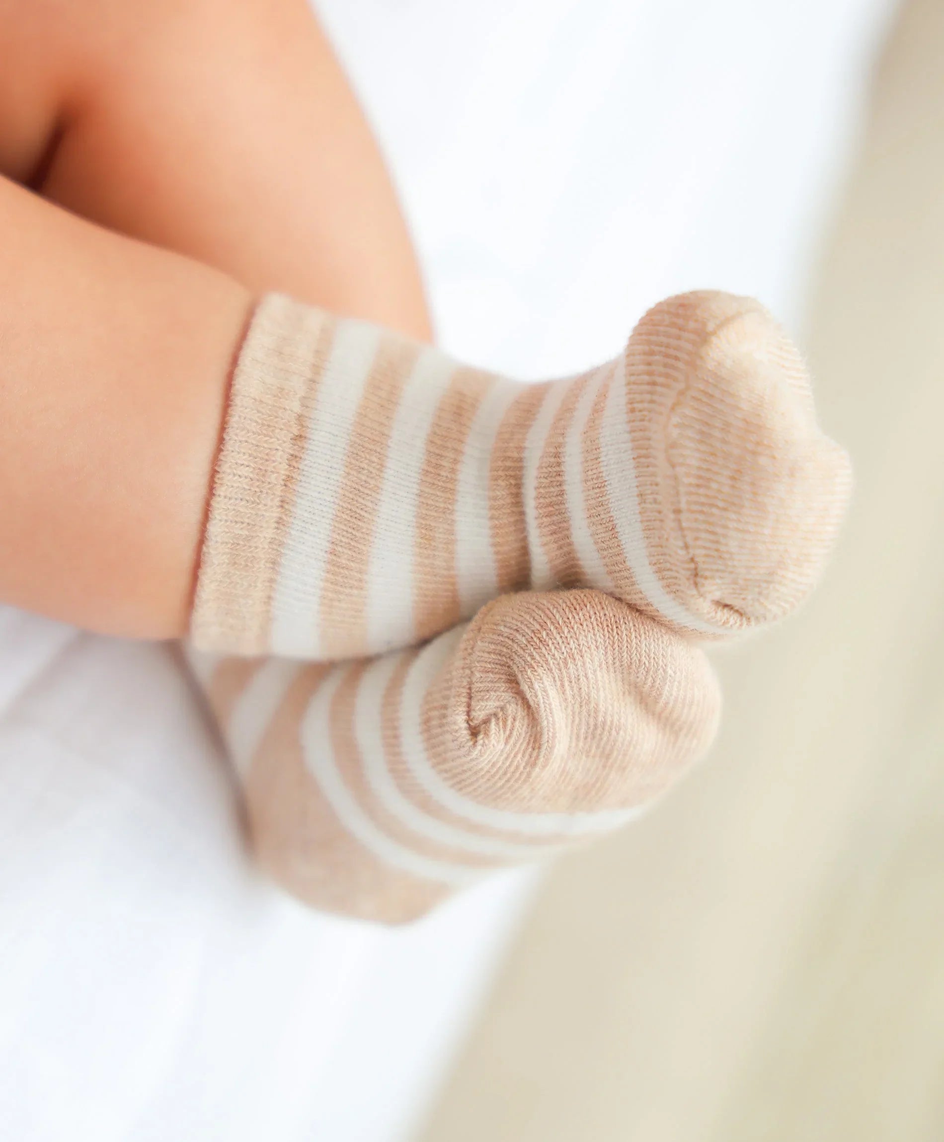 Baby Socks - Oat stripes Lummi in Colour Babywear