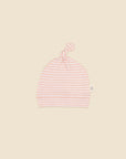 Comfy Beanie - Heather Pink stripes