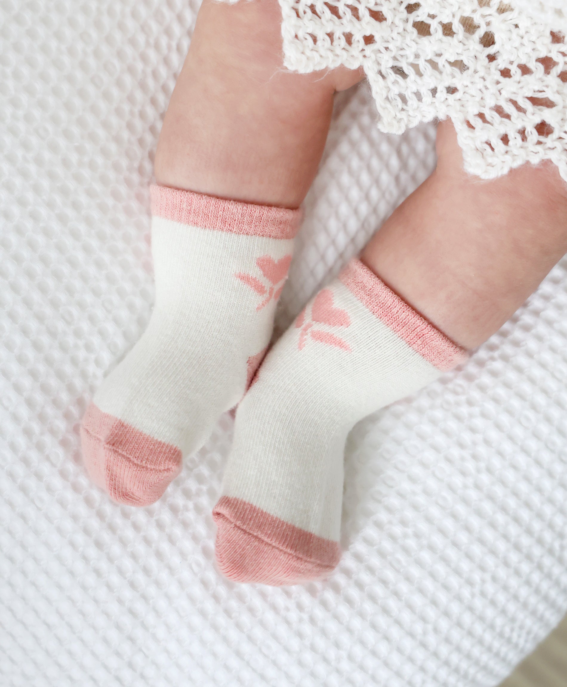3pk Baby Socks - Blush pink set