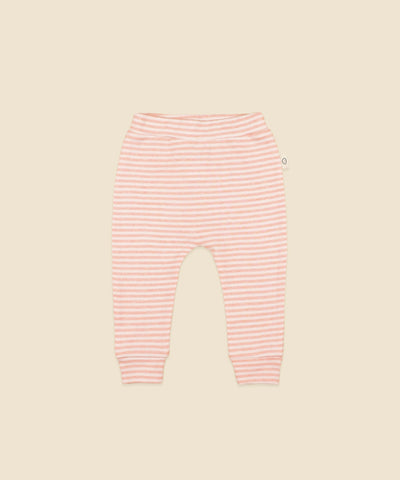 Comfy Baby Leggings - Heather Pink stripes Lūmmi in Colour™ Babywear