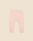 Comfy Baby Leggings - Heather Pink stripes
