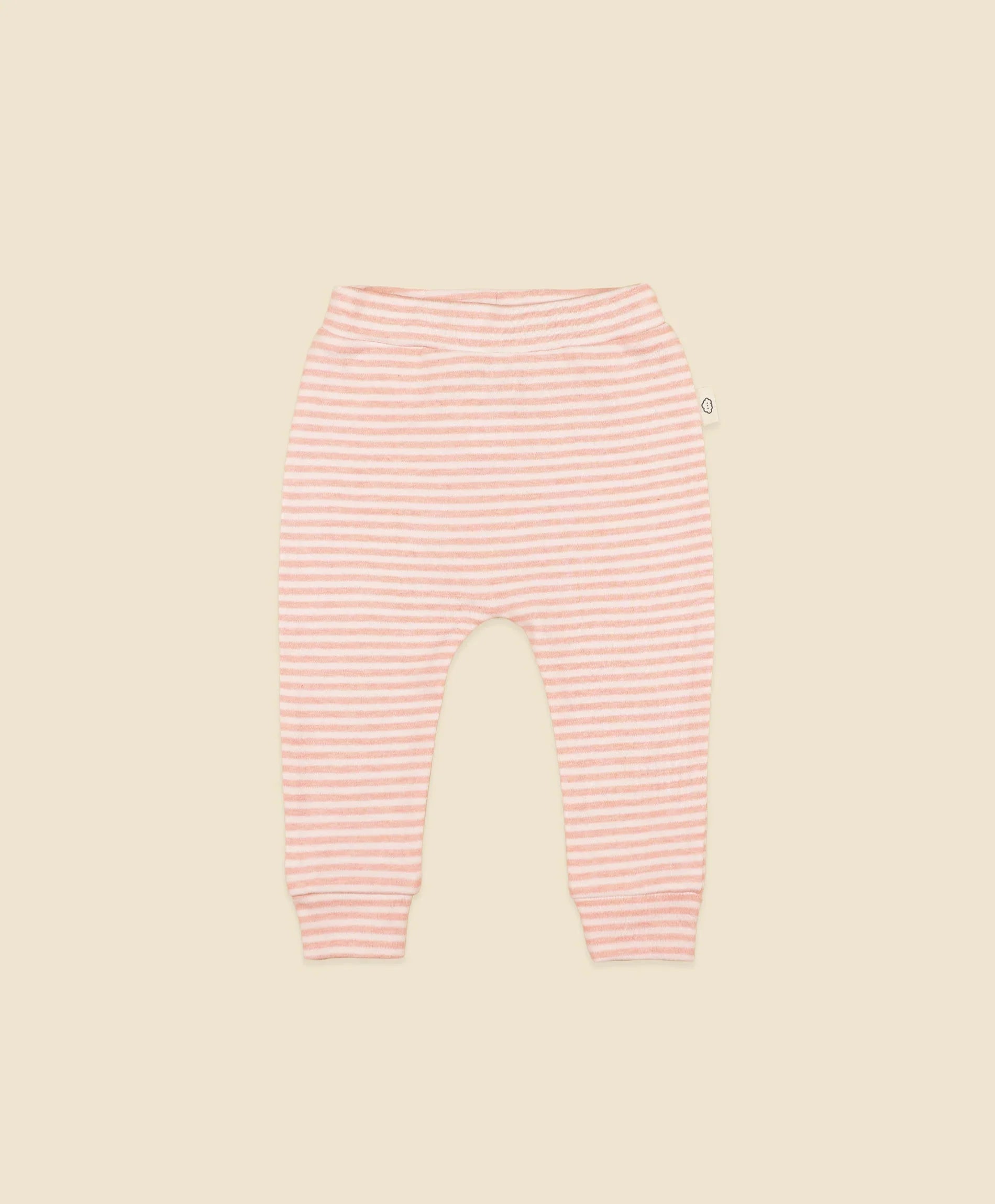 Comfy Baby Leggings - Heather Pink stripes Lūmmi in Colour™ Babywear