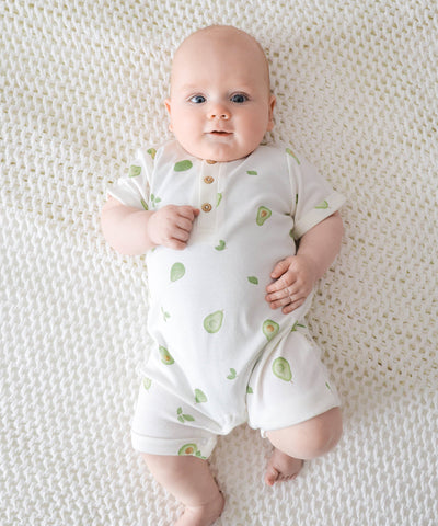 Comfy baby romper - Avocados Lummi in Colour Babywear