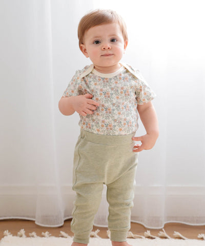 Comfy Baby Leggings - Heather sage green Lummi in Colour Babywear