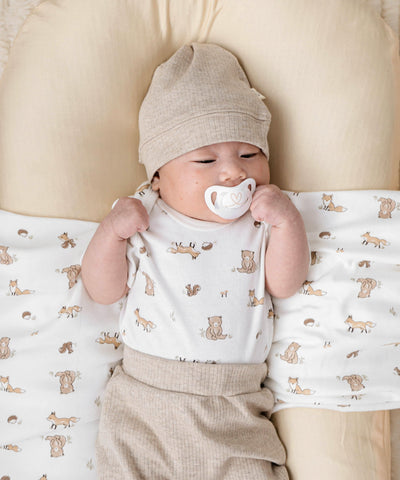 Short sleeve bodysuit - Bear & Fox Lummi in Colour Babywear