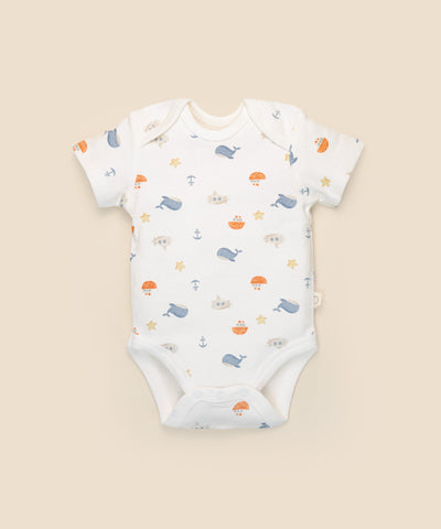 Short sleeve bodysuit - Sea Lummi in Colour Babywear