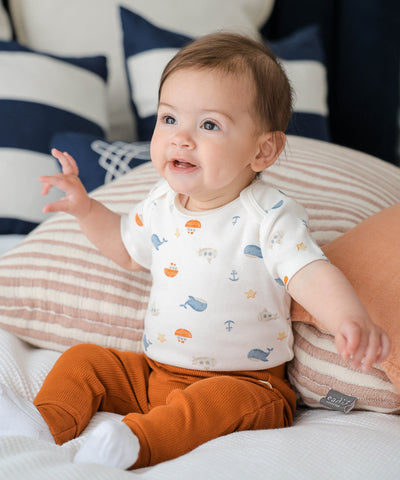 Short sleeve bodysuit - Sea Lummi in Colour Babywear