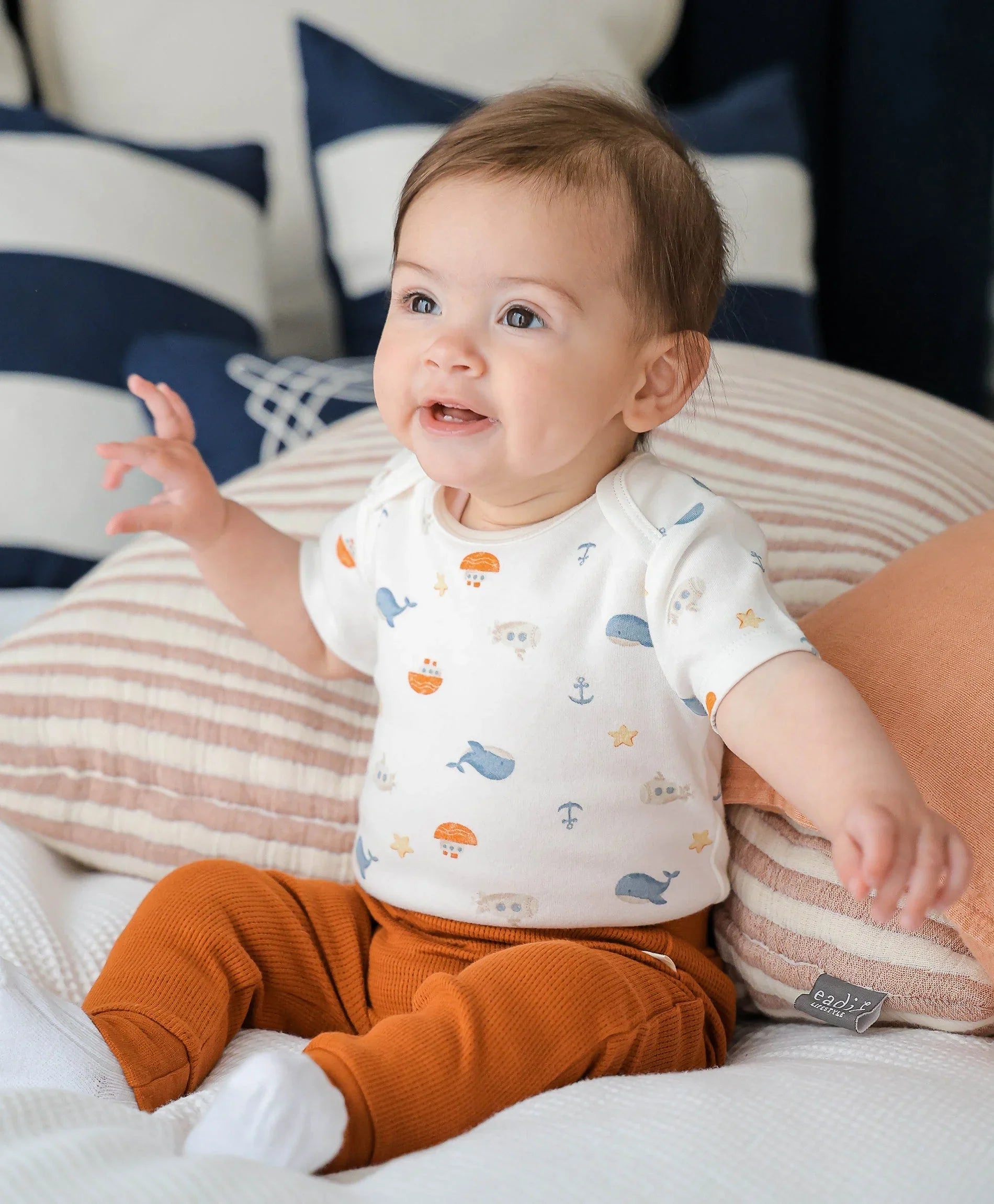 Short sleeve bodysuit - Sea Lummi in Colour Babywear