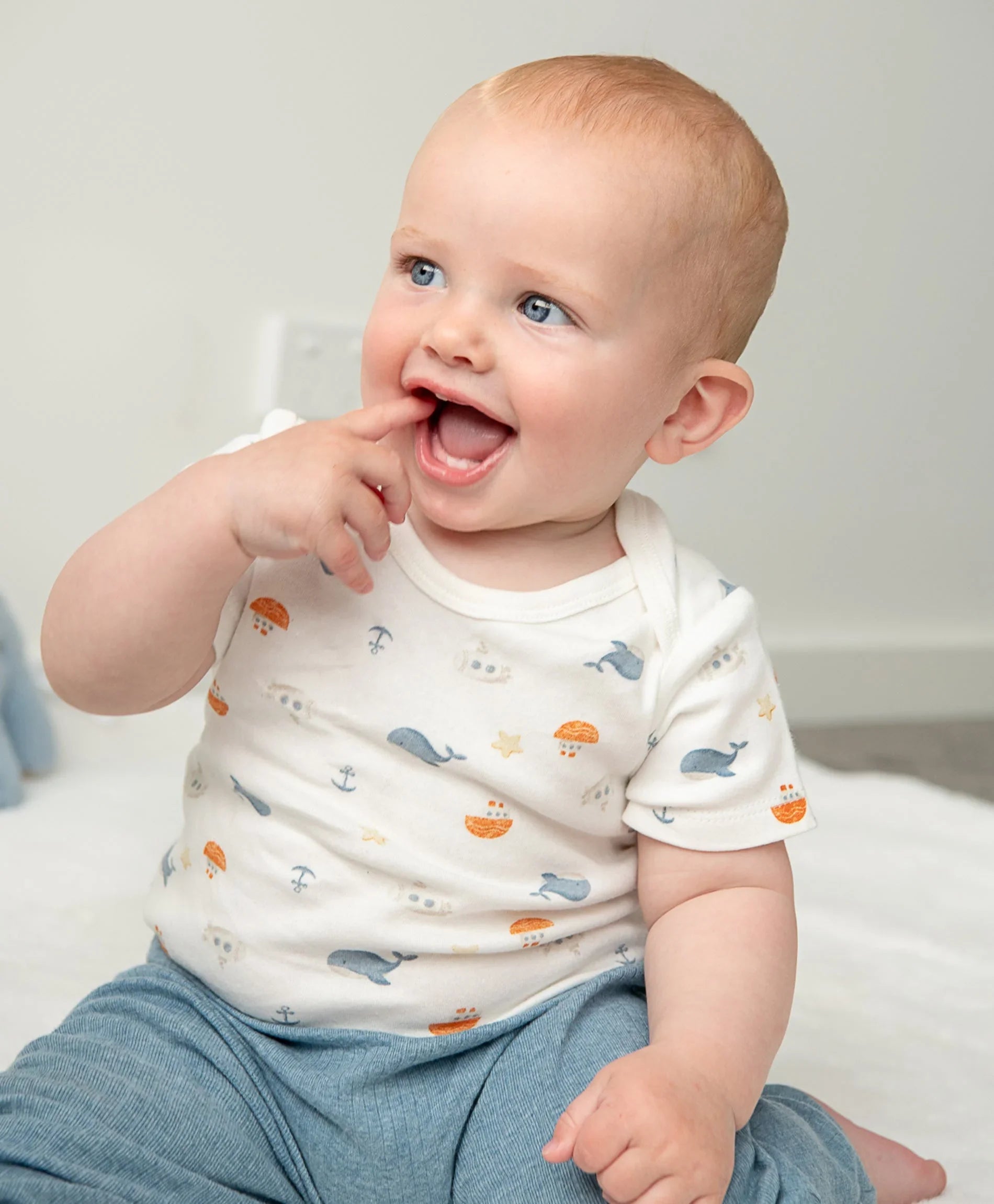 Short sleeve bodysuit - Sea Lummi in Colour Babywear