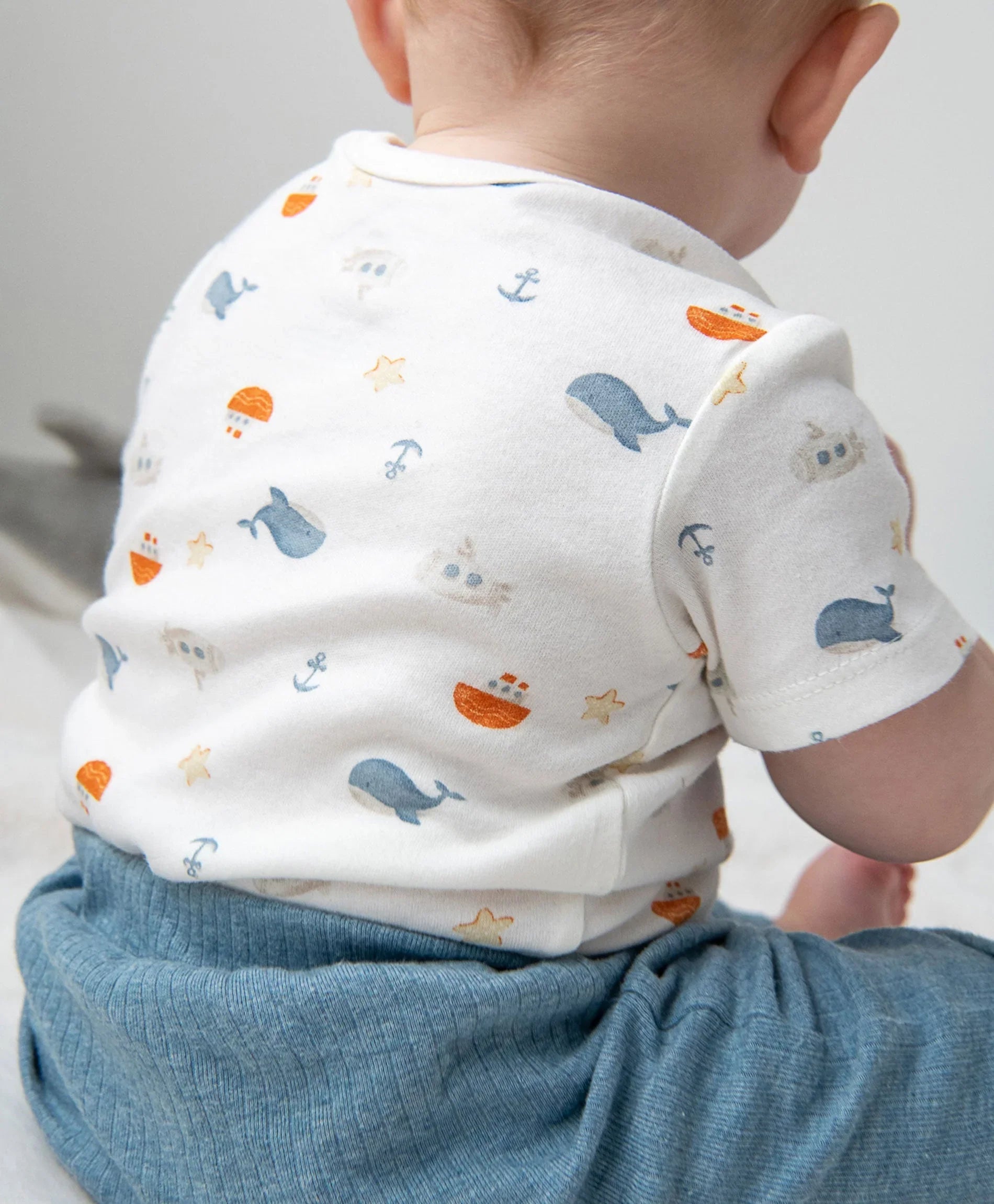 Short sleeve bodysuit - Sea Lummi in Colour Babywear