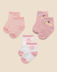 3pk Baby Socks - Blush pink set