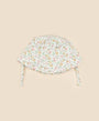 Organic Cotton Bucket Sun hat - Daisies with pastel floral print and chin straps for babywear and parents.