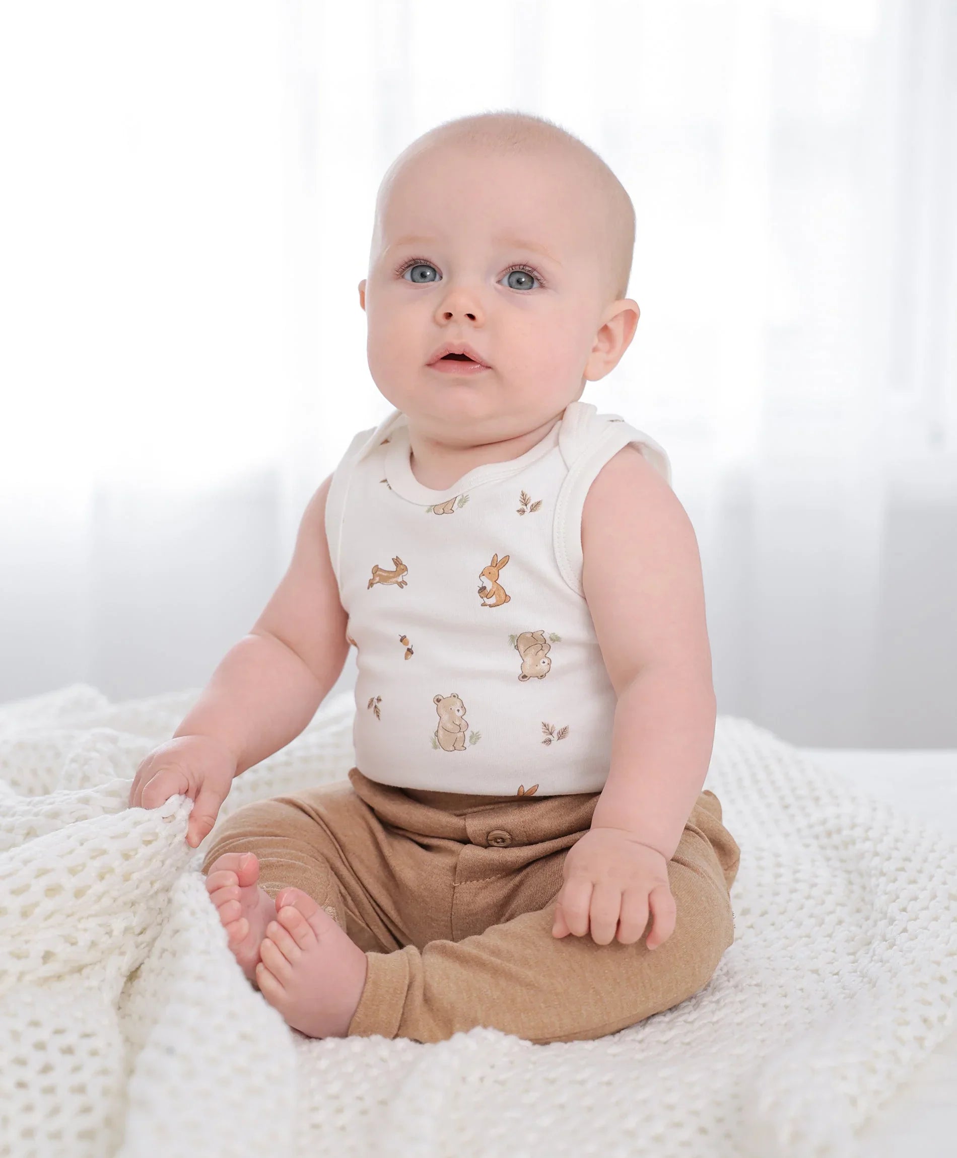 Organic Cotton Track Pants - Brown