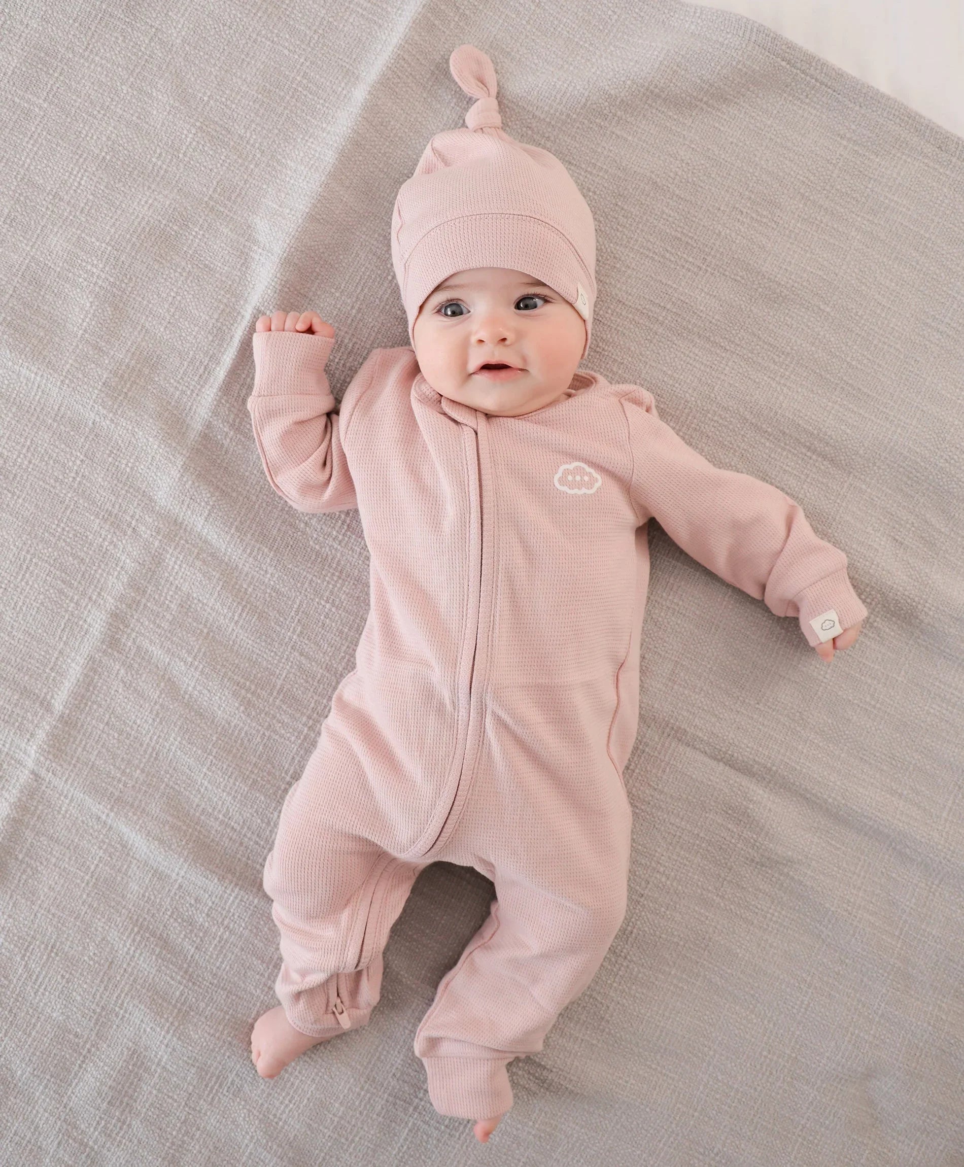 Organic Cotton Waffle Beanie - Lavender