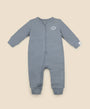 Organic Cotton Waffle Growsuit - Charcoal Blue
