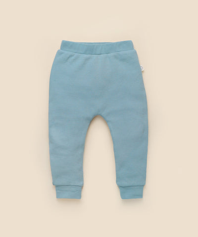 Waffle Baby Leggings - Dusk Blue Lummi in Colour Babywear