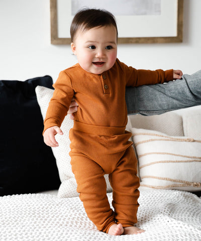 Waffle Baby Leggings - Ginger Lummi in Colour Babywear