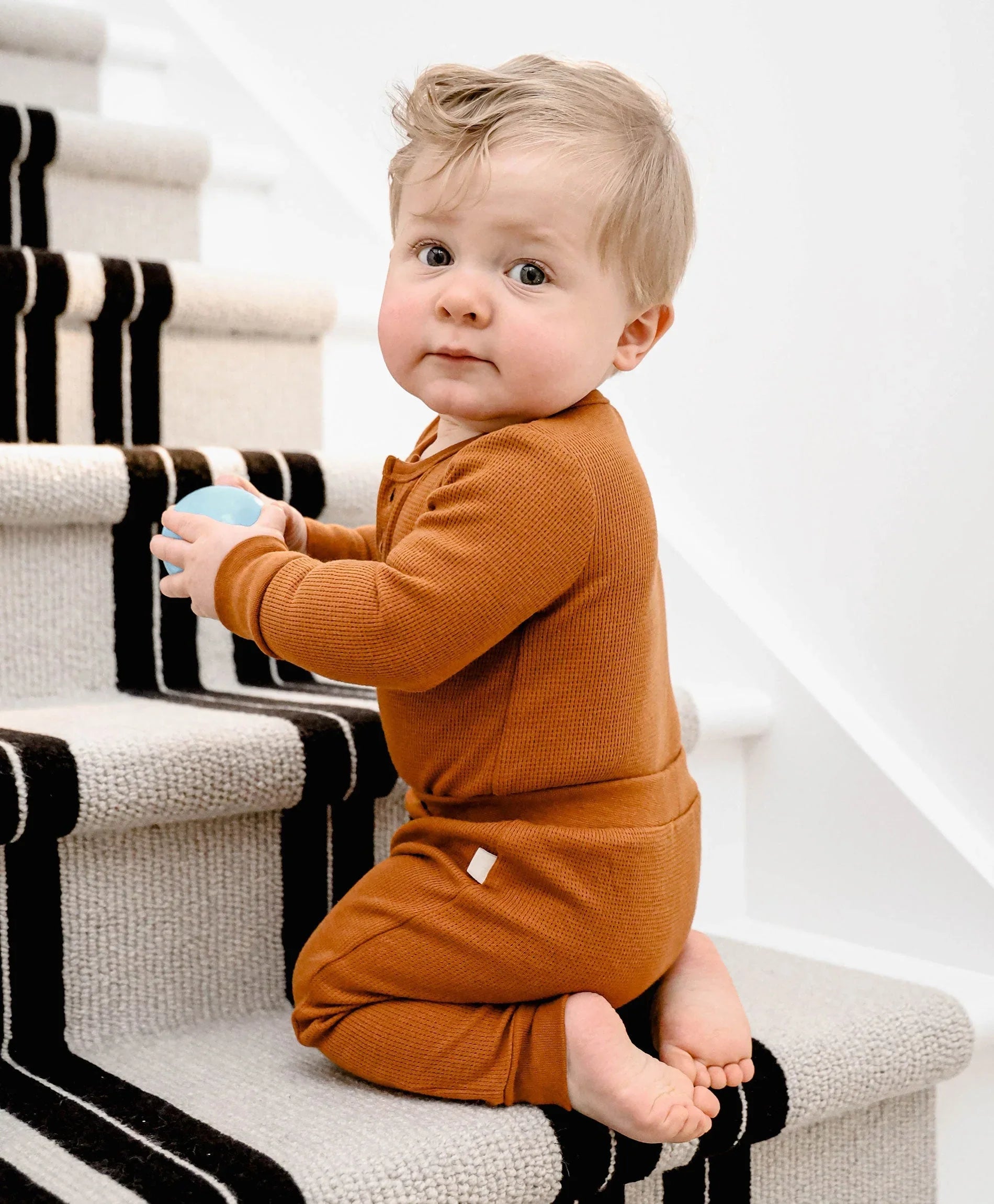Waffle Baby Leggings - Ginger Lummi in Colour Babywear
