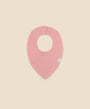 Organic Cotton Waffle Triangle Bib - Blush Pink