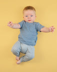 Comfy Baby T-Shirt - Heather Blue Lūmmi in Colour™ Babywear