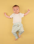 Short sleeve bodysuit baby - Green stripes