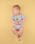 Heather Grey Short Sleeve Bodysuit Baby- Chenille avocado