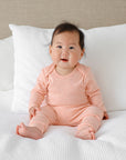 Comfy Baby Long Sleeve Bodysuit - Heather Pink