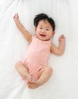 Comfy Baby Singlet Bodysuit - Heather Pink