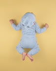 Comfy Baby Leggings - Heather Blue stripes