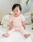 Comfy Baby T-Shirt - Heather Pink stripes