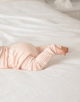 Comfy Leggings - Heather Pink stripes